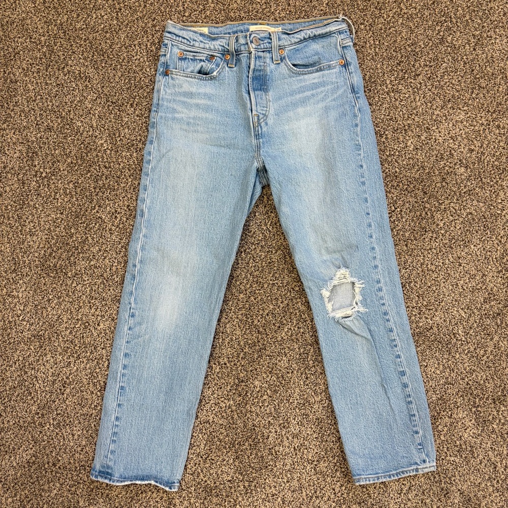 Light Blue Levi’s Wedge Straight Jeans